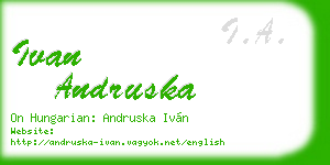 ivan andruska business card